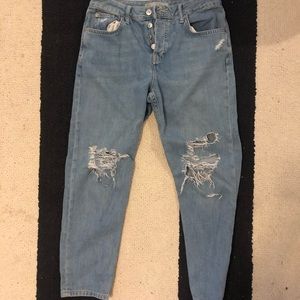 TOPSHOP Moto Hayden Blue Boyfriend Jeans
